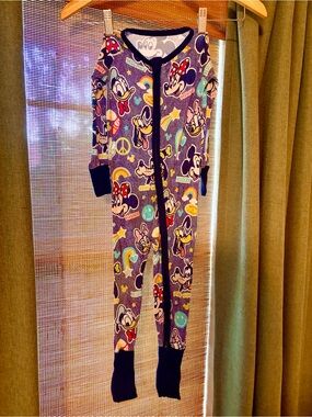 Little Sleepies Navy Blue Disney “Mickey & Friends” Print Footed One-Piece